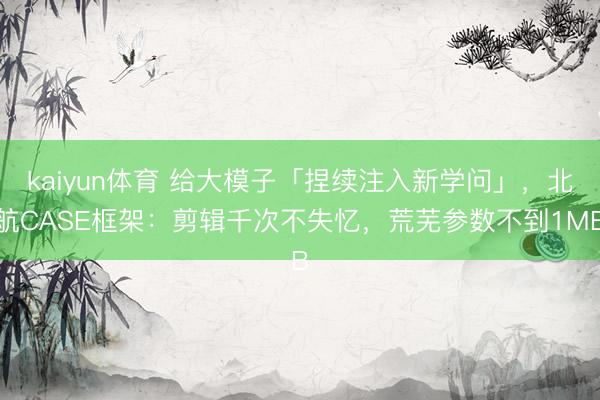 kaiyun体育 给大模子「捏续注入新学问」，北航CASE框架：剪辑千次不失忆，荒芜参数不到1MB